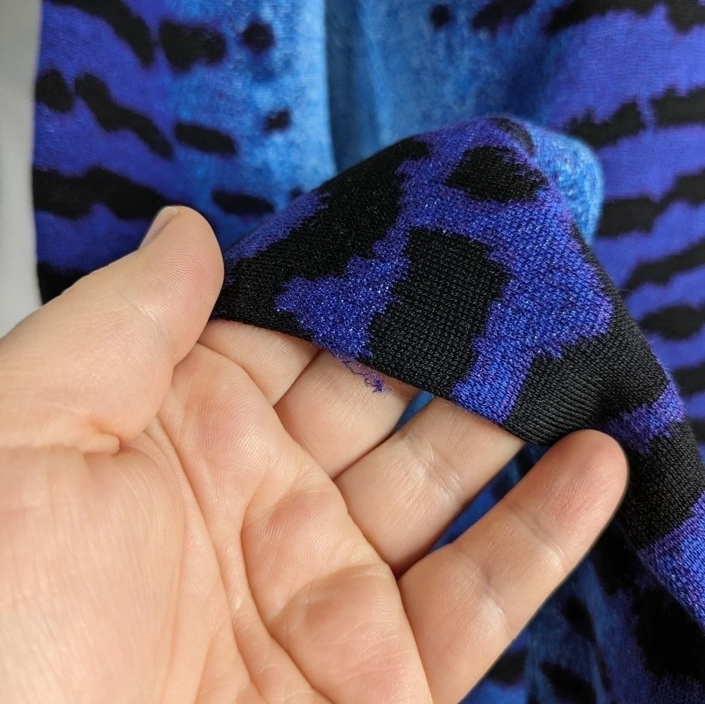 Proenza Schouler Re Edition black blue silk sweater S - Picture 5 of 12